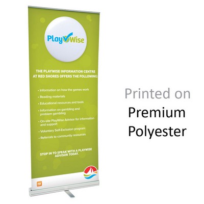 39.5" w x 82" h Retractable Banner & Stand