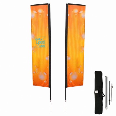 7ft Double Sided Half Drop Cloth Banner with Cross Base