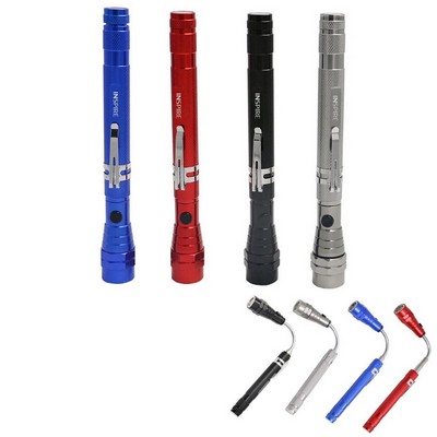 Magnetized 360 Degree Flexible Head Telescopic 3 LED Torch Flashlight