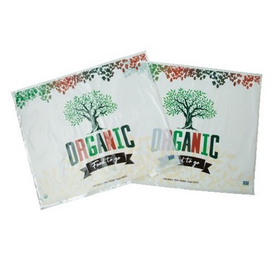 Clear Peel & Seal White Underlay 1-Sided Plastic Bag (20" x 13.5")