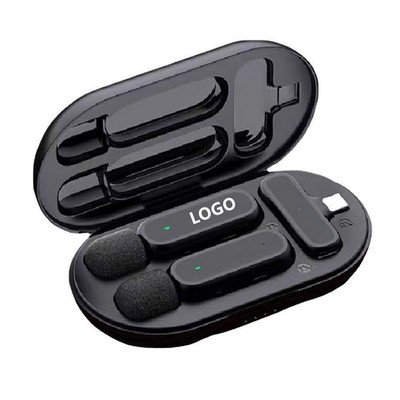 Wireless Lapel Microphone w/Charging Case