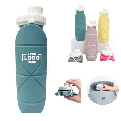 20 Oz. Silicone Collapsible Water Bottle