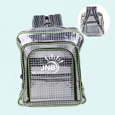 Clear Grid Backpack for Modern Styling