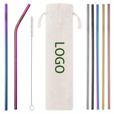 3" 1 Stainless Steel Drinking Straw Kit