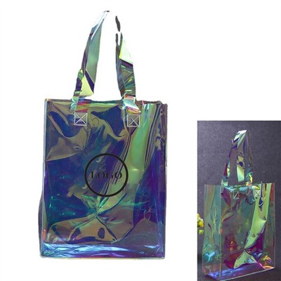 Laser Holographic Transparent Tote Shopping Bag