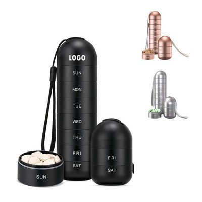 Metal Moisture Proof Weekly Pill Organizer