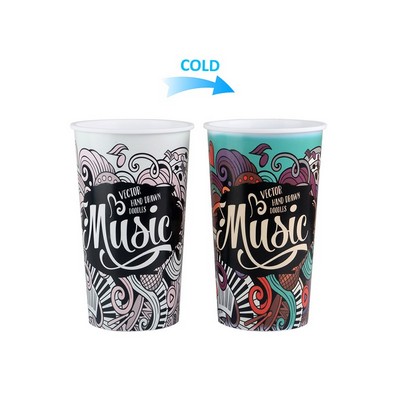 16Oz Cold Color Changing Cup Plastic Stadium Cup