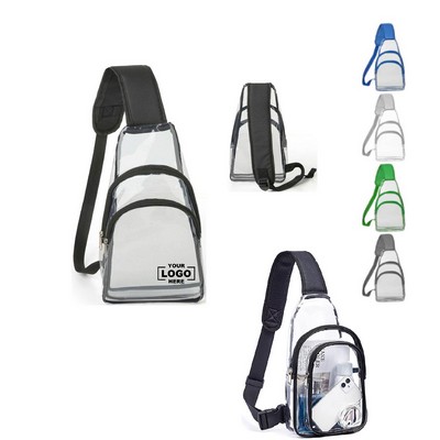 Clear PVC Cross Body Backpack.
