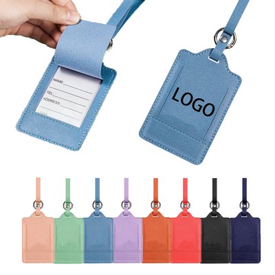 Thick Leather Flip Luggage Tag