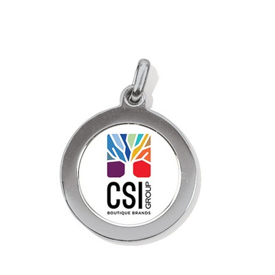 Silver Pendant/Charm W/ Color Medallion