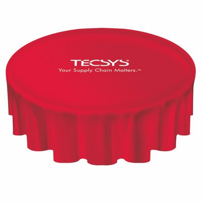 108" Red Round Table Cloth - Printed