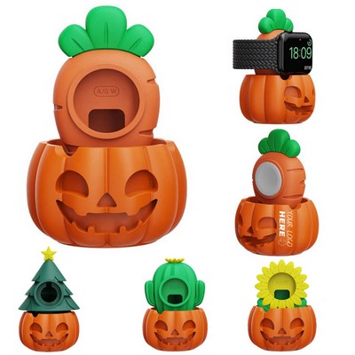 Cute Pumpkin Charger Stand Compatible with All Apple Watch Series
