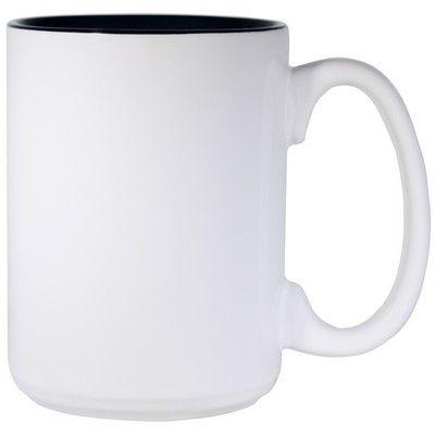 White Two-Tone Paul Bunyan Mug (15 Oz., Black Inside)