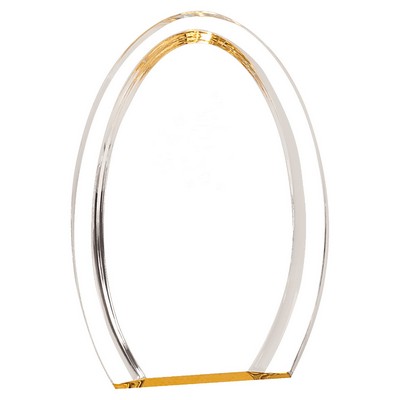 8" Gold Oval Halo Acrylic