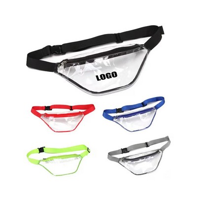 PVC Transparent Waterproof Sports Waist Pack With Adjustable Strap