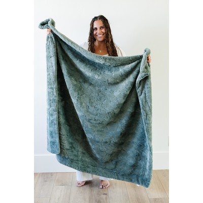 Patterned Faux Fur Zippered Fir-Throw