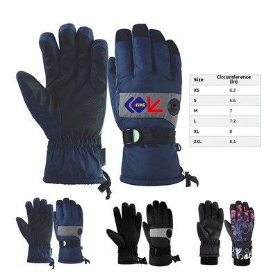 Kids Waterproof Ski Cold Weather Gloves