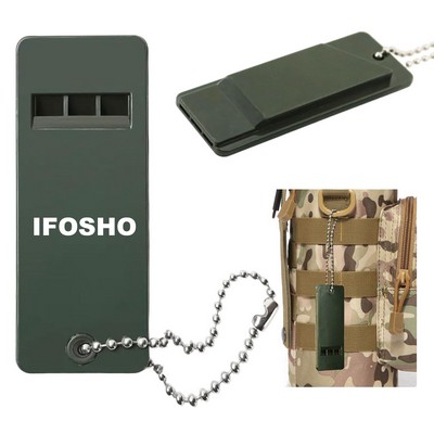 Multi-Audio Outdoor Survival Whistle with Key Chain