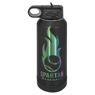 Polar Camel 32 oz. Black/Prism ION-Plated Water Bottle