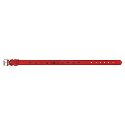 Extra Large 27" x 1.25" Red Leatherette Dog Collar