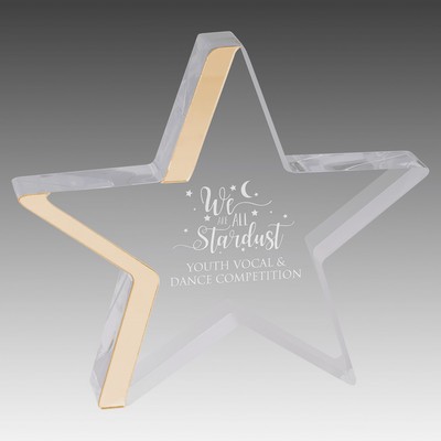 Star Acrylic with Colored Edge