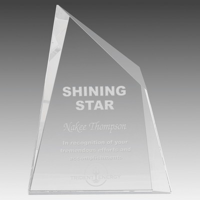 6" x 7.75" Crystal Facet Wedge
