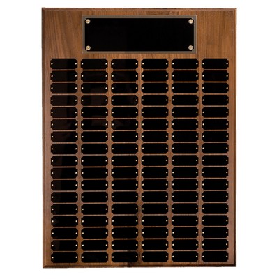 102 Plate Genuine Walnut Completed Perpetual Plaque