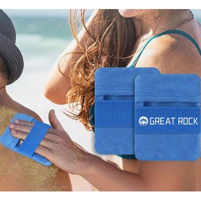 Coral Fleece Beach Sand Removal Mitt