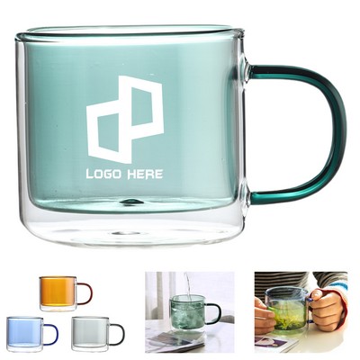 8.5 Oz Glass Double-Walled Insulation Tea Mug