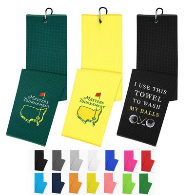 Microfiber Waffle Pattern Golf Towels 400GSM