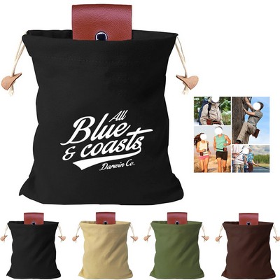 Canvas Foraging Drawstring Bag