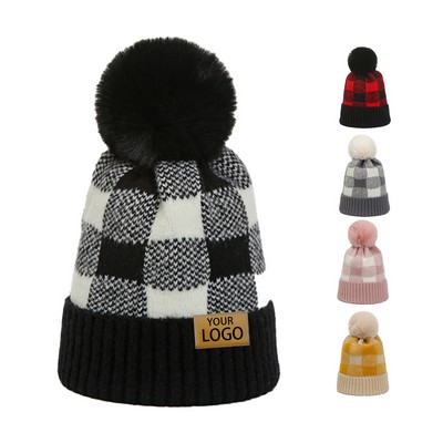 Buffalo Plaid Cuffed Beanie