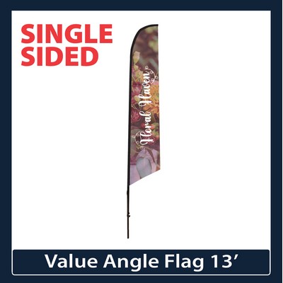 Value 13' Angle Flag - Single Sided Graphic Only