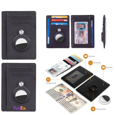 Promotek iBank® Slim Wallet designed compatible with AIRTAG