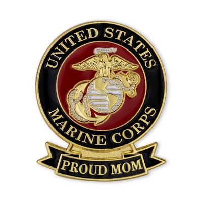 U.S. Marine "Proud Mom" Lapel Pin