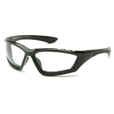 Accurist Safety Glasses, Black Frame with Clear Anti-Fog Lens