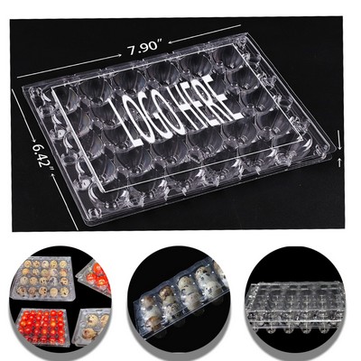 30Packs Clear PET Quail Egg Cartons