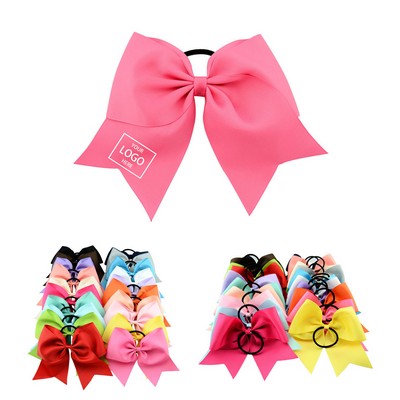 8-Inch Large Stretchy Cheer Bow Hair Tie