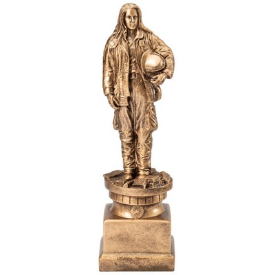 Firewoman Tribute Statue, 13"H