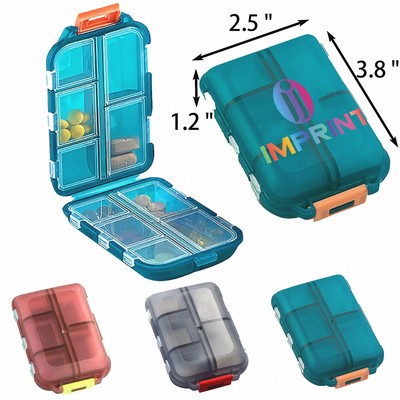Compact Travel Pill Organizer Box