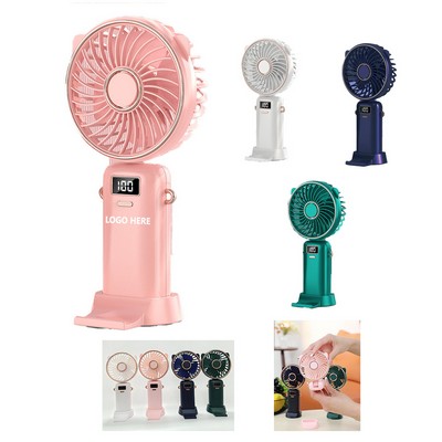 Portable Rechargeable Necklace Handheld Fan