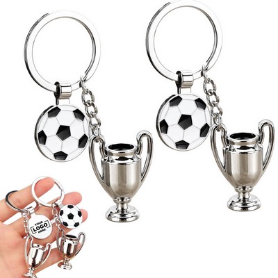 Unique Football Trophy Keychain
