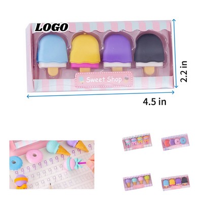 Student 4 Pieces Eraser Set