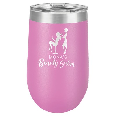 Polar Camel 16 oz. Light Purple Vacuum Insulated Stemless Tumbler with Lid
