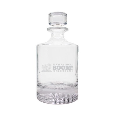 850ML Round Top Bevel Cut Decanter