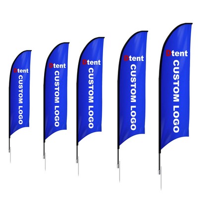 9ft Feather Flag Kit Double Sided Logo Imprint With Spike Base