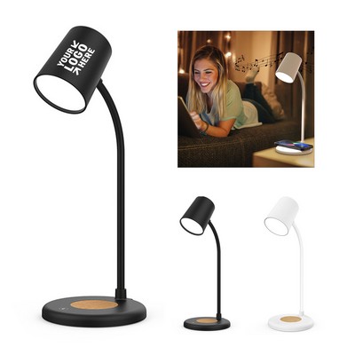 3 in 1 Bluetooth Speaker Wireless Charger Desk Lamp