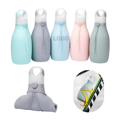 16.9 Oz Silicone Foldable Water Bottle