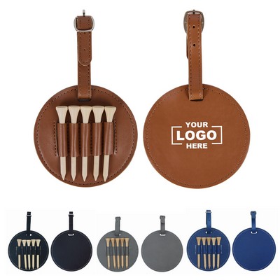 Leather Golf Tee Bag