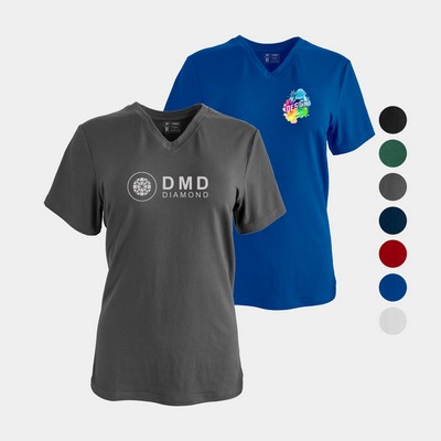 Velvet Jersey Women's Set-In Sleeves V-Neck T-Shirt